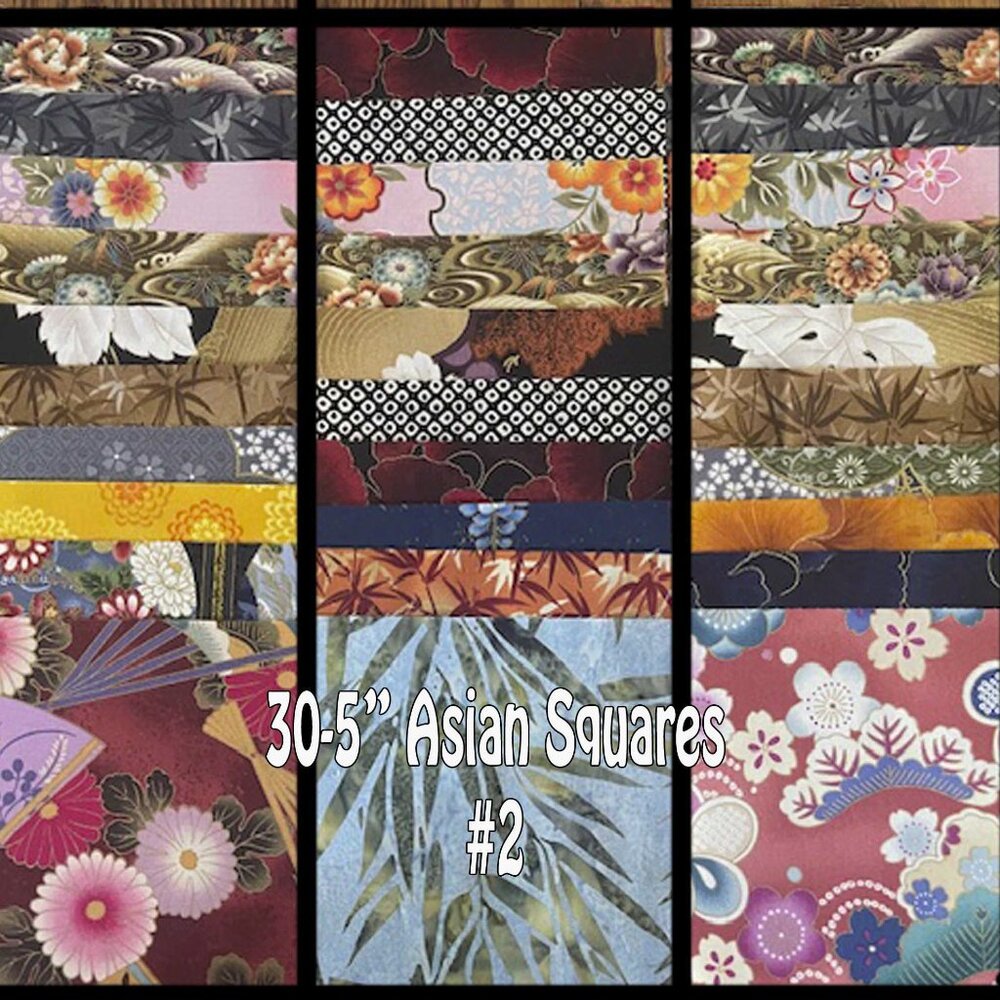 Asian 30 X 5" Quilting Squares Charm Pack OOP-- HTF